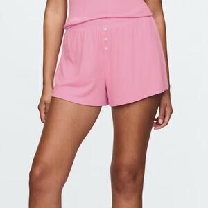 GAP Soft Pink Lounge Shorts with Front Button Accents